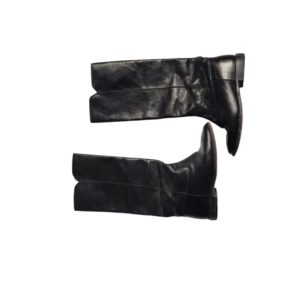 Isabel Marant Chess Concealed Wedge Leather Boots Black - Picture 9 of 12